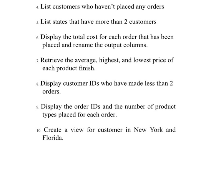 DROP TABLE PRODUCT_t CASCADE CONSTRAINTS ; DROP TABLE ORDER_t CASCADE CONSTRAINTS ;
