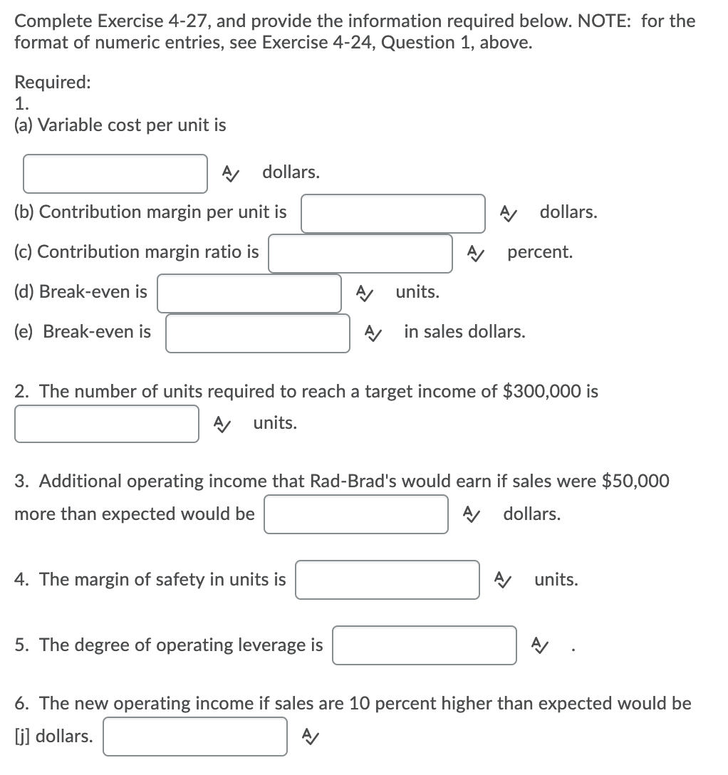 of Safety, Degree of Operating Leverage Burton Inc.'s projected operating income (based