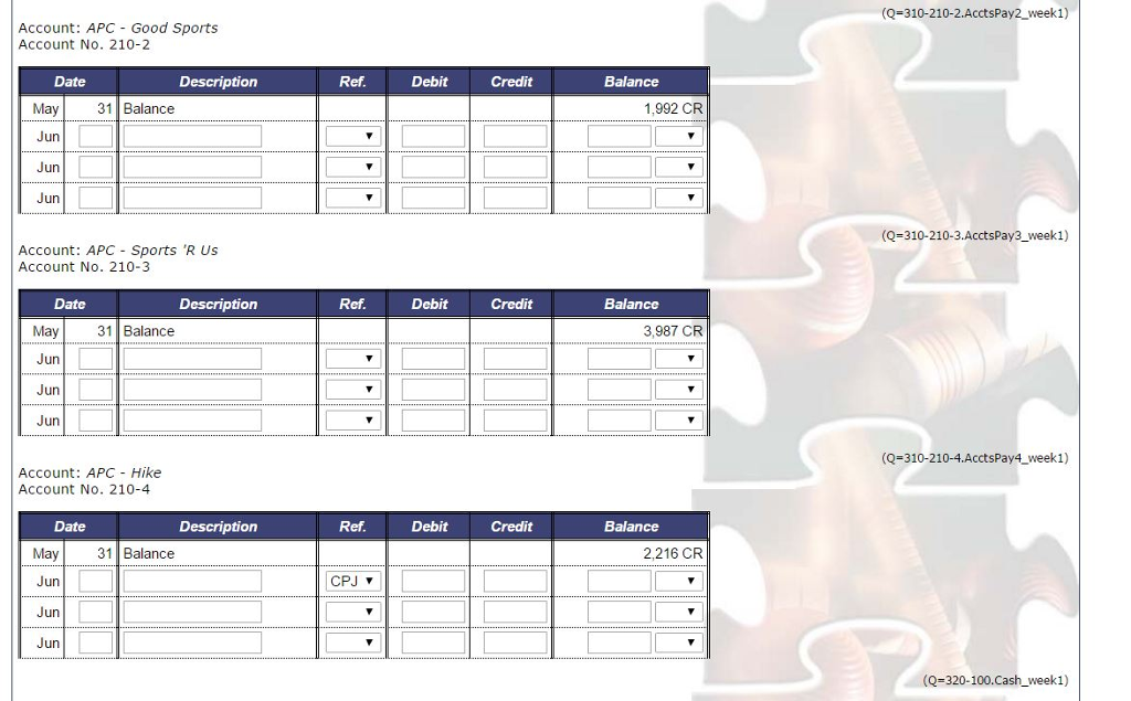 into the company's journals and post the appropriate entries to the ledger