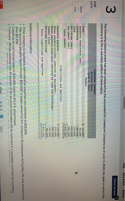  Help Save & EN Submit Check my work 3 The following