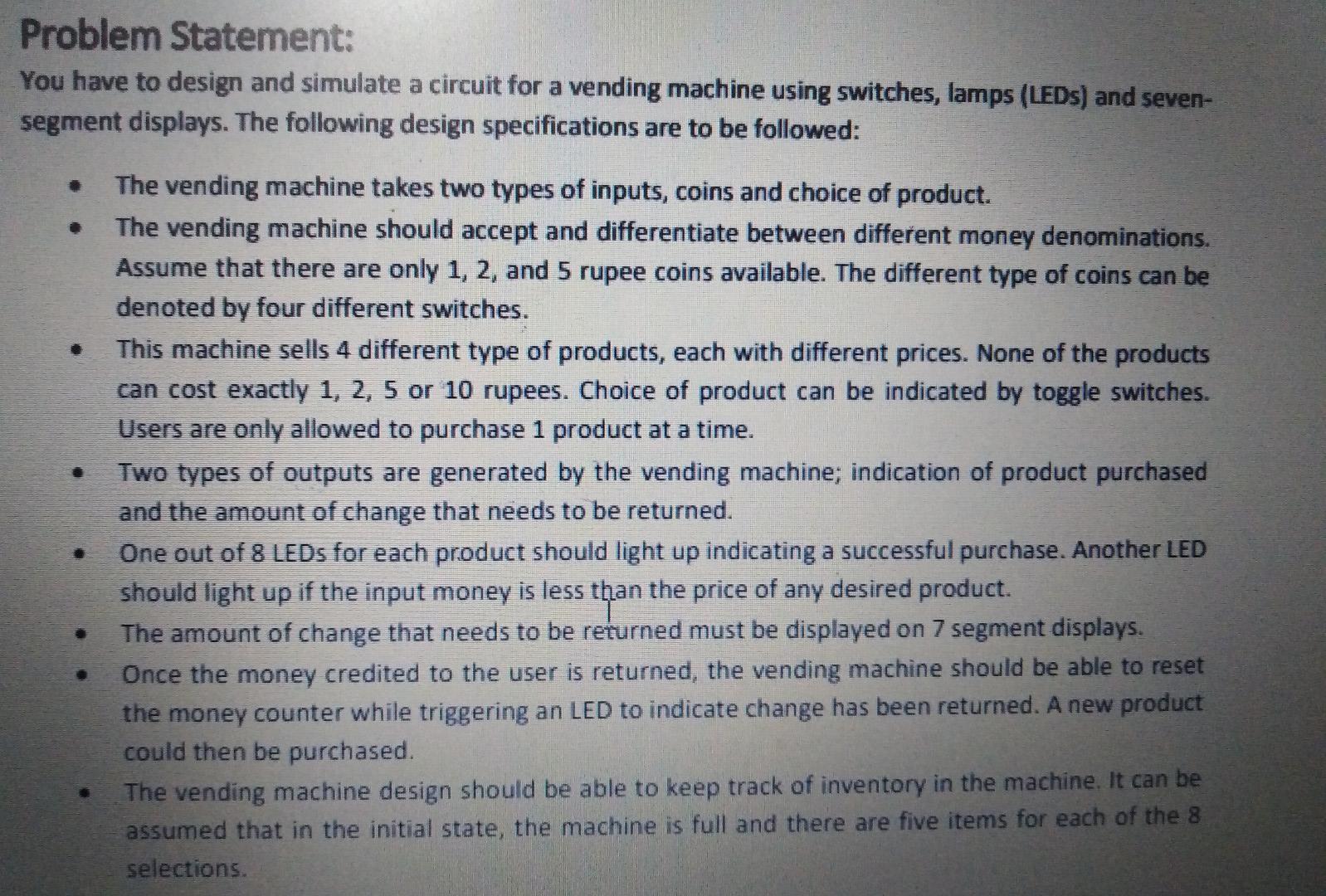  Make circuit diagram for simulation Problem Statement: You have to design