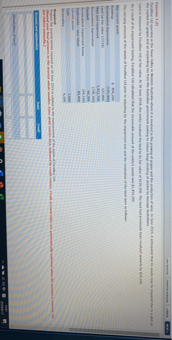  CALCULATOR PHIRTER VERSION BACK NE Exercise 7.21 Excalibur Lad operates in