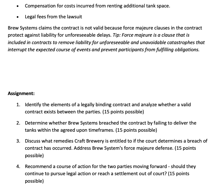 Craft Brewery (Plaintiff) - A small craft brewery in Portland, Oregon that