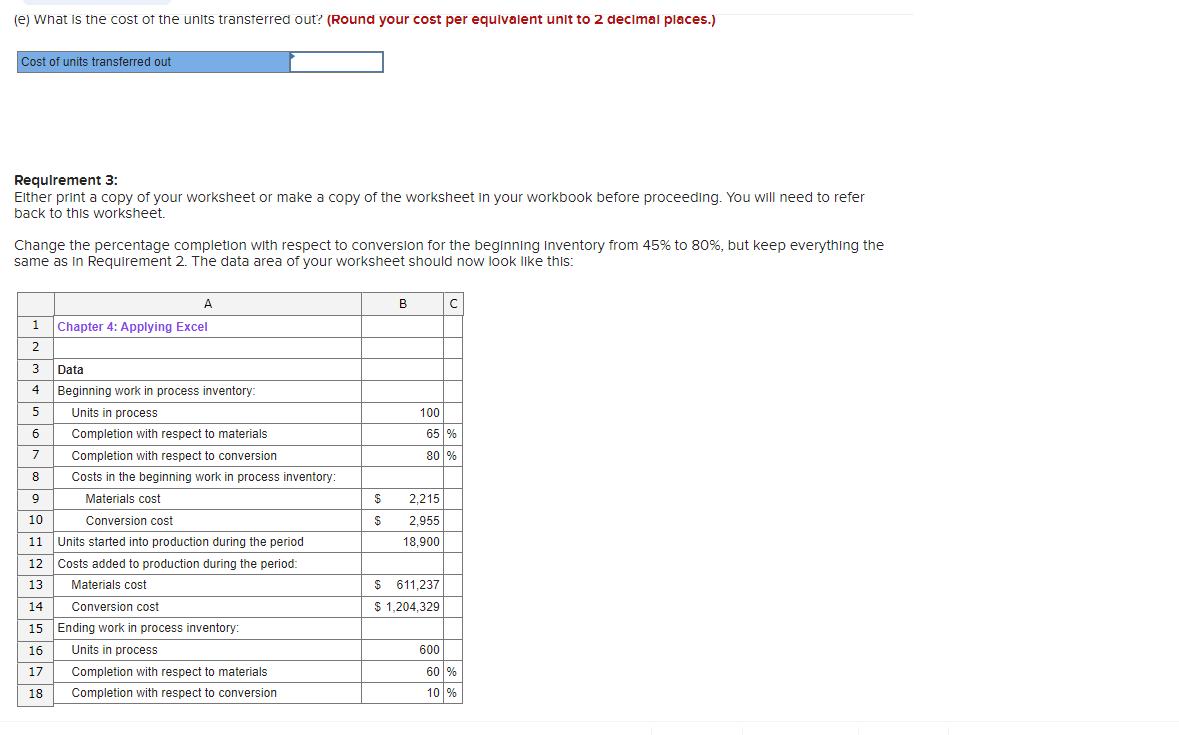 for materials? Equivalent units of production for materials (b) What is the
