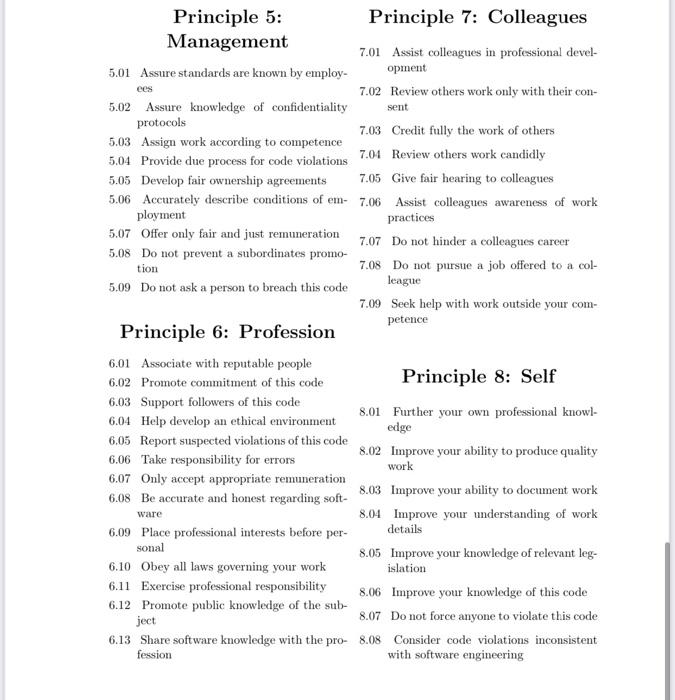 violated (use the format x.y in reference to the code given on