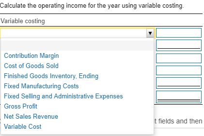 sold 270 units for $190 each. All units incurred $85 in variable