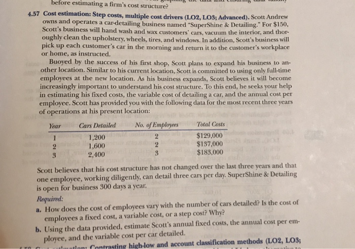 each cost as being a unit, batch, products, or facility-level cost). Provide