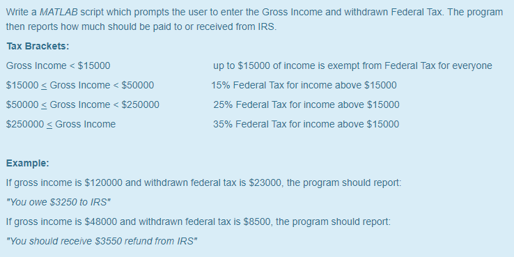 Any help is appreciated. Need this in Matlab Write a MATLAB