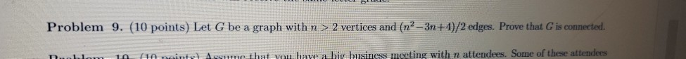 2 vertices and In+ 11/2 des. Prove that is connected - A