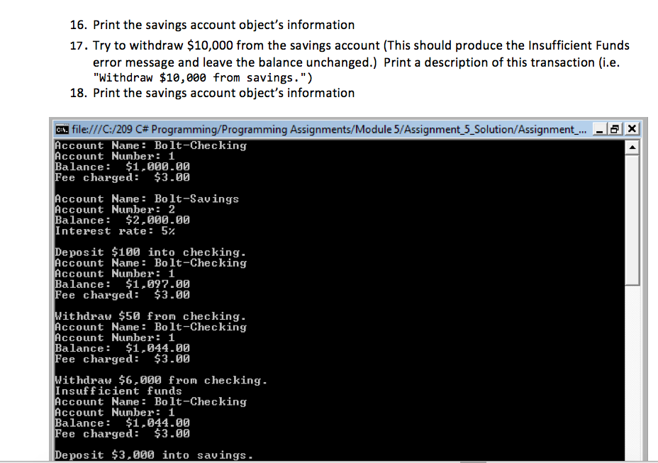 accounts and withdraw (i.e. debit) money from their accounts. More specific types