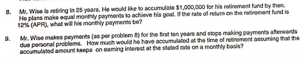 PLEASE SLOVE THIS & SHOW THE WORK Mr. Wise is retiring in