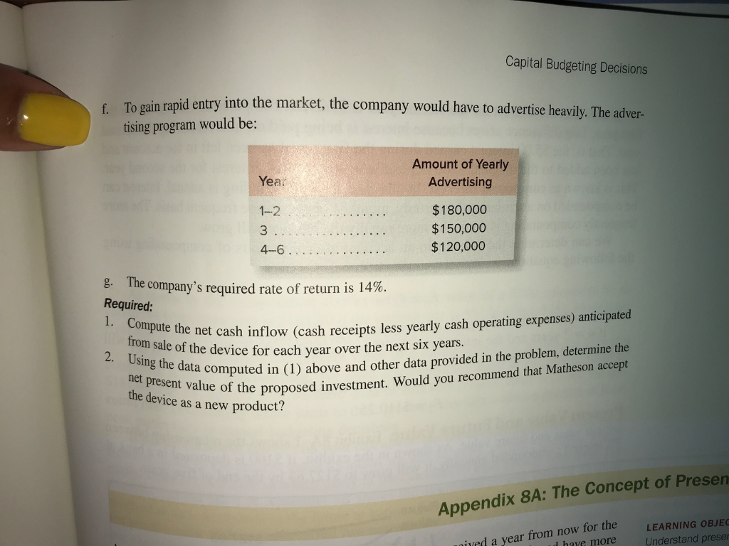 vice presiue 2 Net Present Value Analysis of a New Product [LO