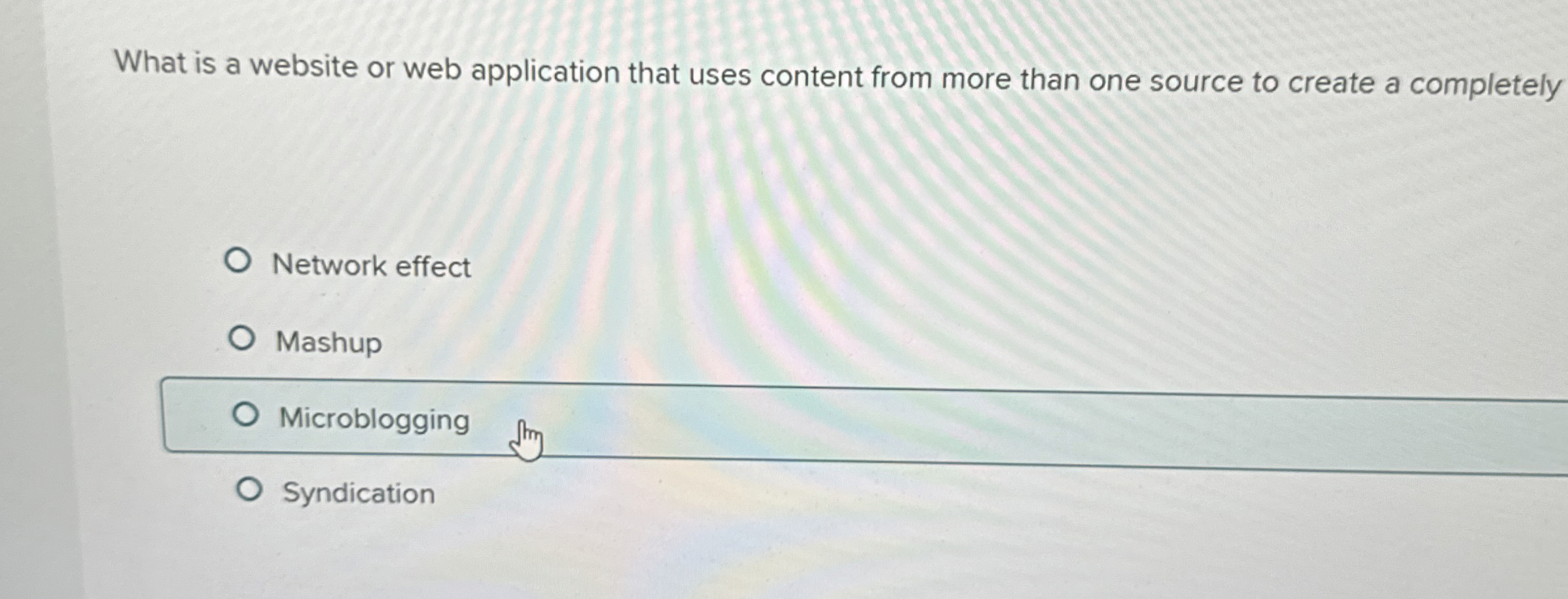  What is a website or web application that uses content from