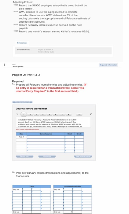 Adjusting Entries: 0229 Record the $1,900 employee salary that is owed but