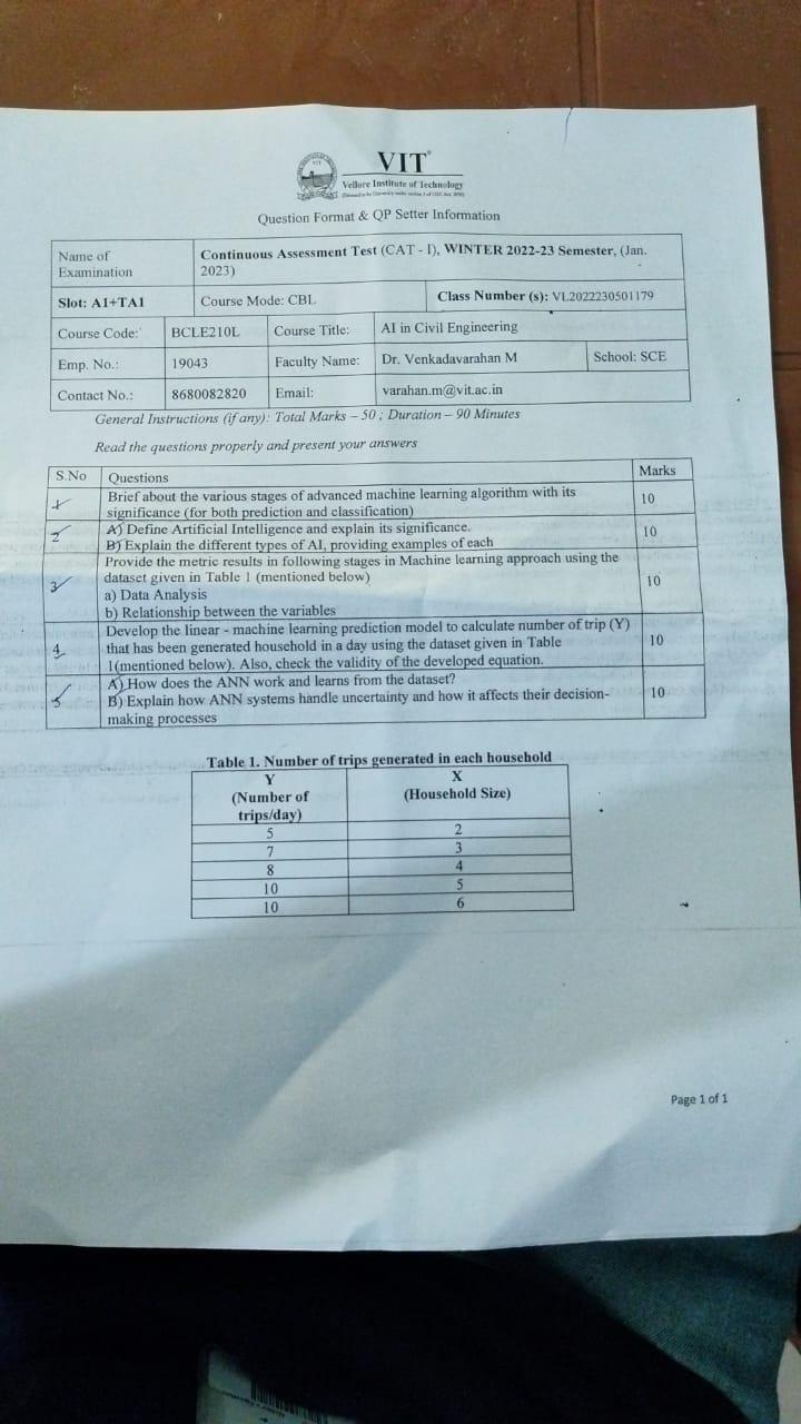 Answer only question 3 Question Format \& QP Setter Information Read the
