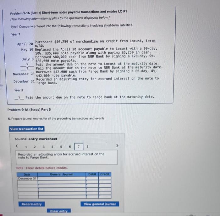Borrowed $42,000 cash from Fargo Bank by signing a 68 -day, 8$,