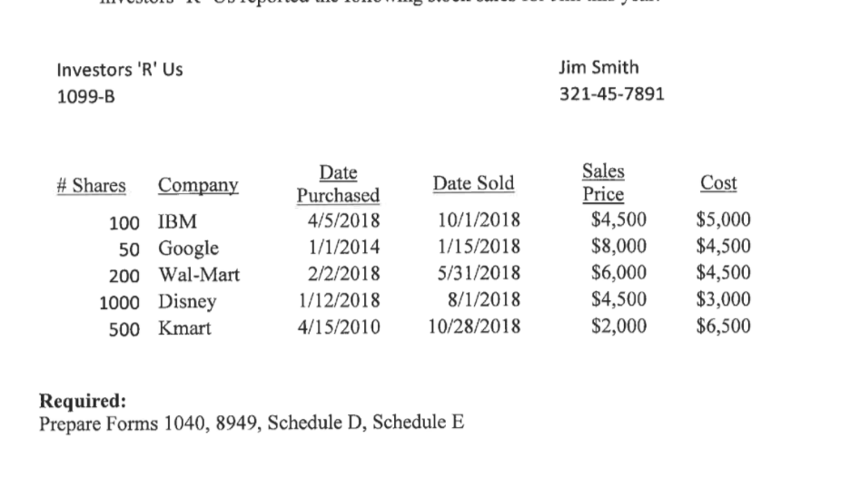 and has full custody of his 10-year old daughter, Amy (#055-44-3235). Jim