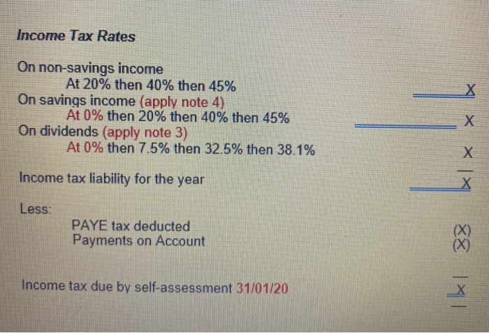 rate taxpayer in 2019/20 but will have no source of income in