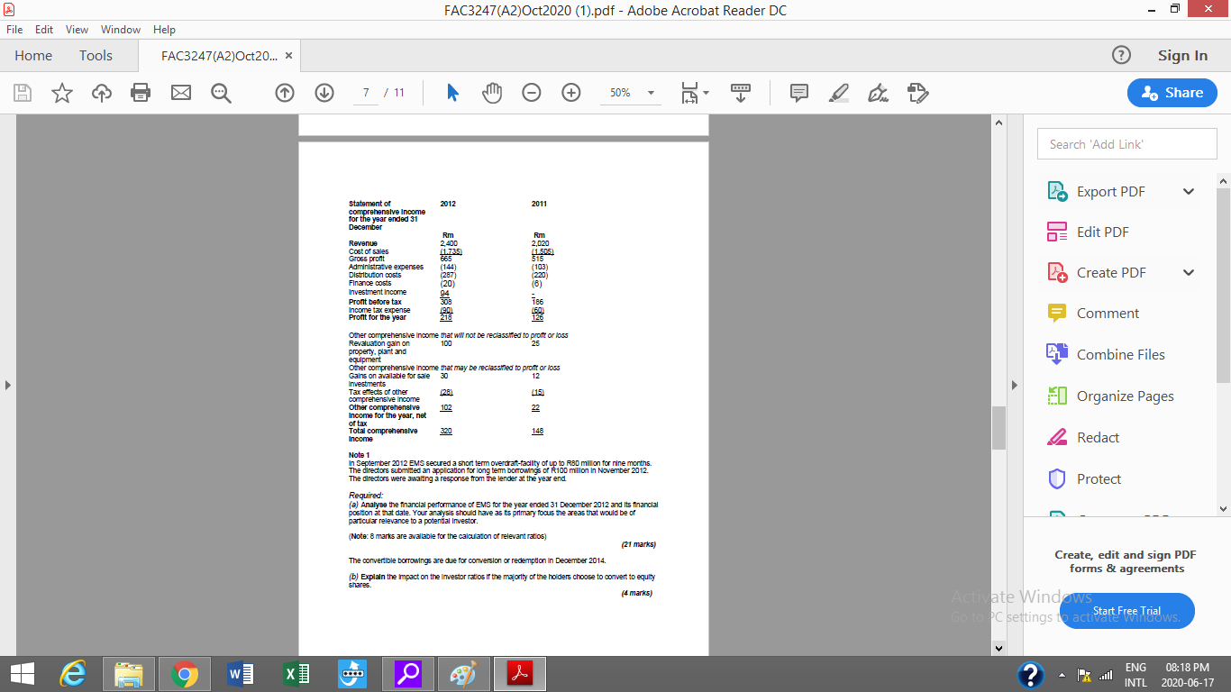 Home Tools FAC3247(A2)Oct20... X ? Sign In 6 / 11 0 50%