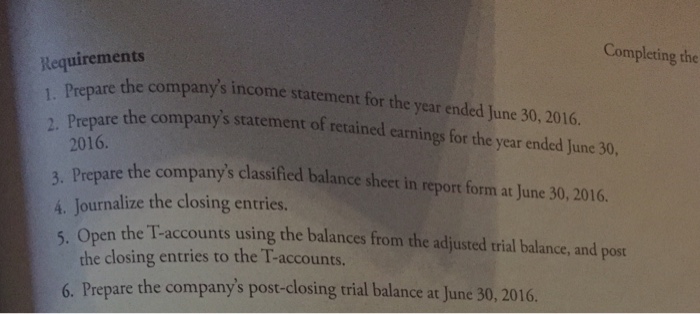 B paring financial statements including a classified balance report form, preparing and