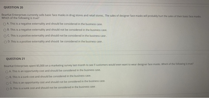 16 - 22. BearKat Enterprises is considering a project where they will