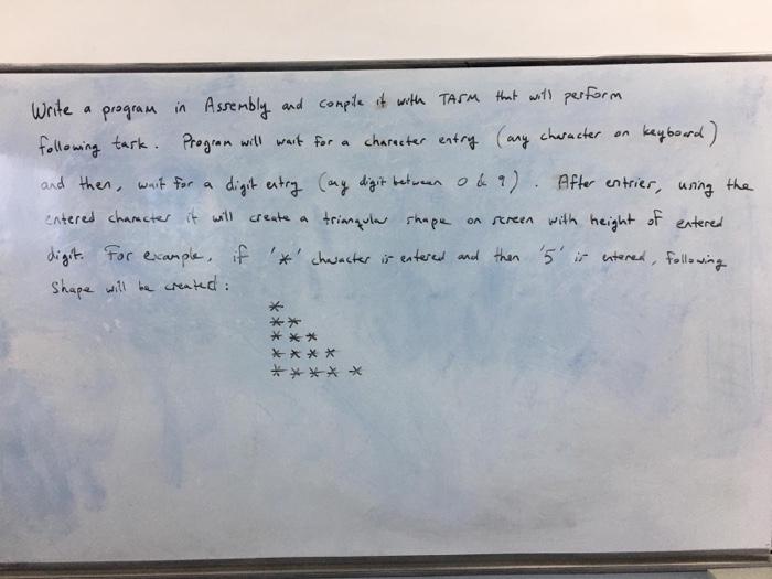  Write a program in Assembly and compile it with TASM that