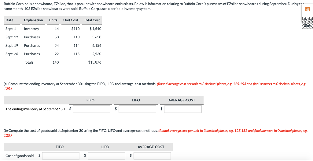 Number of Units Unit Price May 7 48 $14 July 28 36