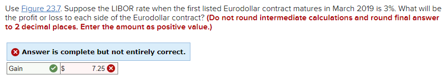 Use Figure 23.7. Suppose the LIBOR rate when the first listed