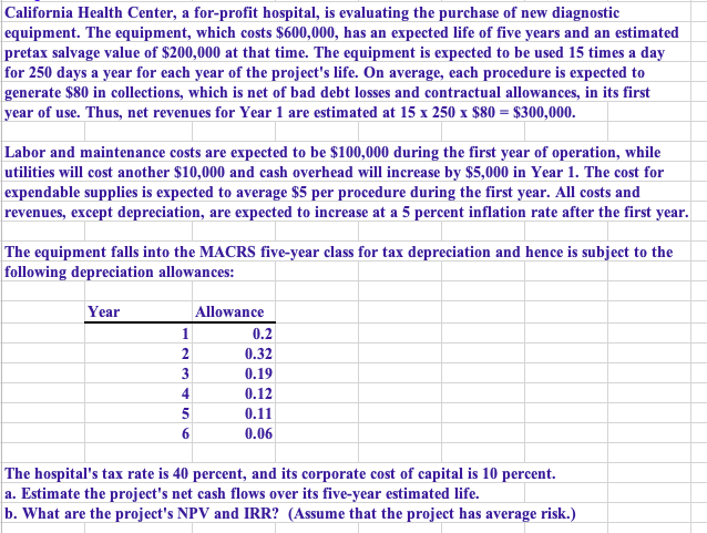 PLEASE ANSWER A & B! SHOW ALL WORK PLS! California Health
