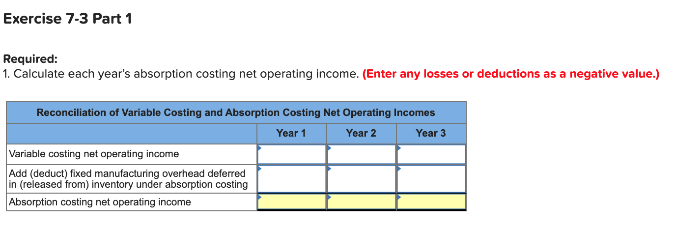 Net Operating Incomes [LO7-3] [The following information applies to the questions displayed