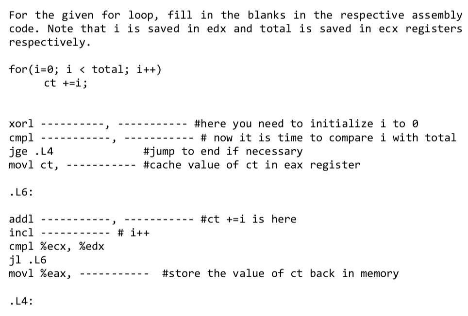 B C code to x86 assembly C code to x86 assembly For
