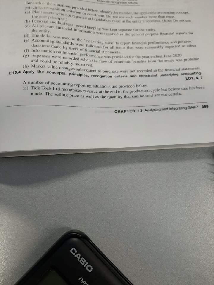 the rest of the questions are on the next page. E13.7 Apply
