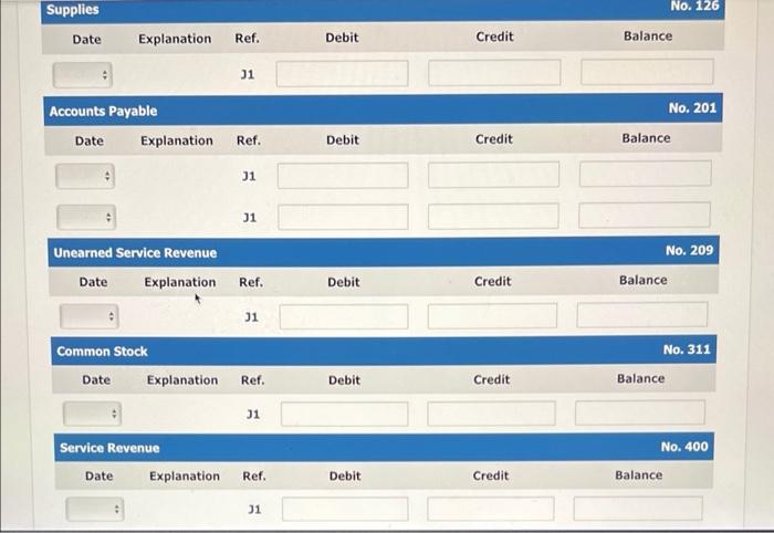 month Purchased $1,700 of supplies on account from Vincent Supply Company Paid