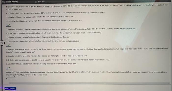 of net income for 2012 You have been asked to assist the