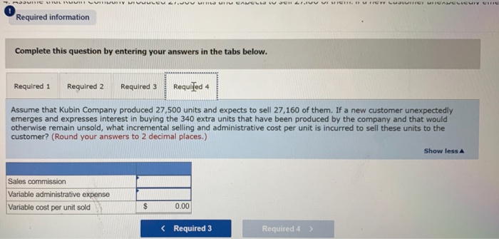 27,500 to 27,501 units? 3. Assume that Kubin Company produced 27,500 units