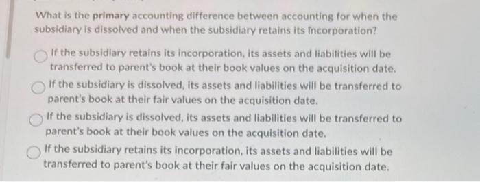  What is the primary accounting difference between accounting for when the