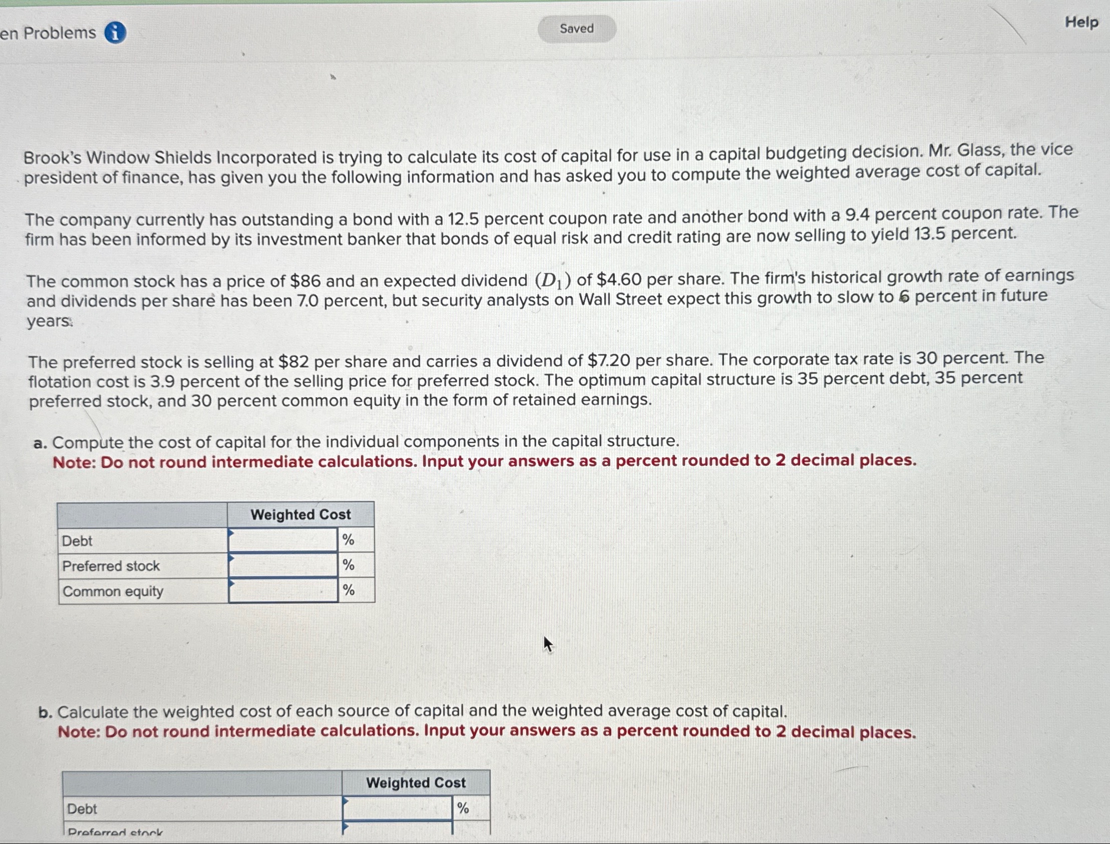  en Problems i Help Brook's Window Shields Incorporated is trying to