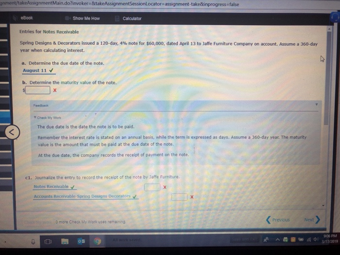  gnment/takeAssignmentMain.do?invoker-&takeAss tor-assignment-take&tinprogress false eBook Entries for Notes Receivable Spring Designs &