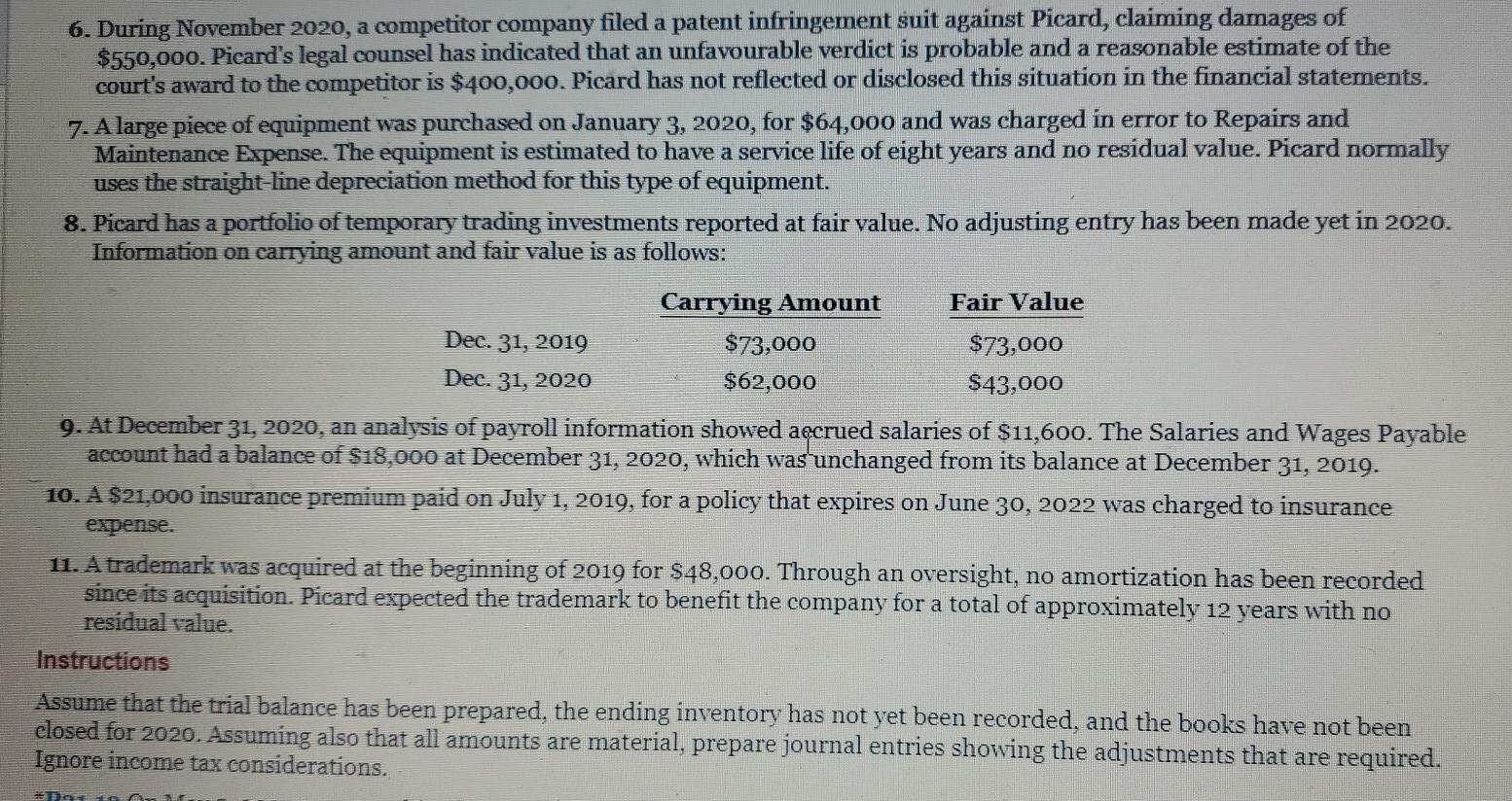 financial statements as a result of each of these changes. *P21.12 You