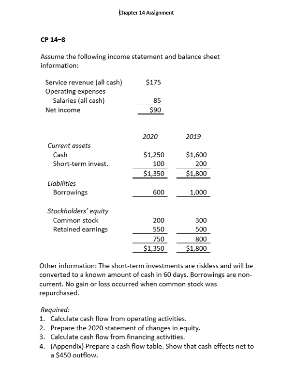  Please help solve this and show work for better understanding: CP