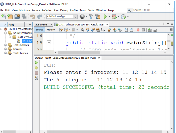 In this discussion, you will practice using Java arrays to store values
