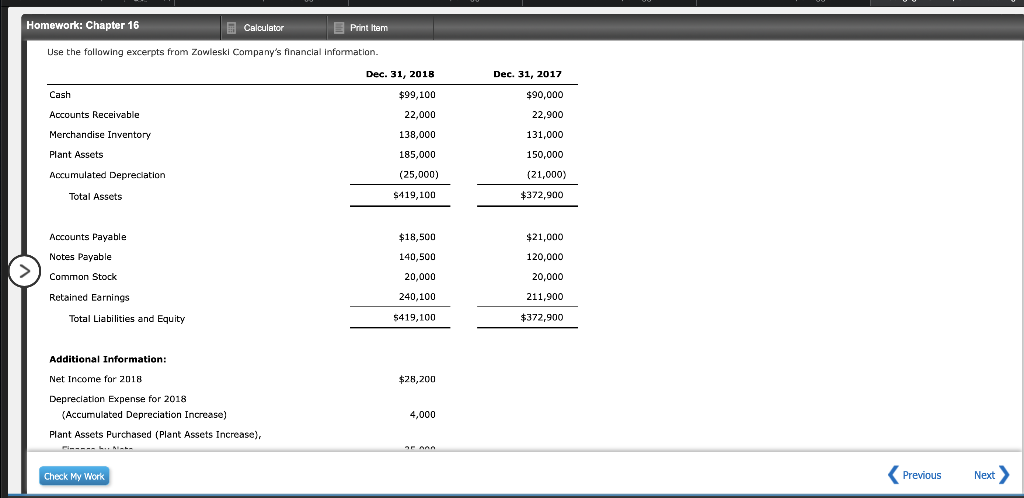  Homework: Chapter 16 Calculator E Print Item Use the following excerpts