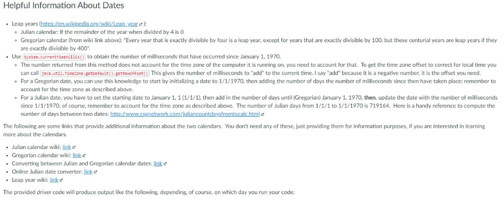 of the GregorianDate and JulianDate classes * * @author James Dean Mathias