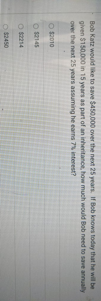 need help on this question Bob Katz would like to save