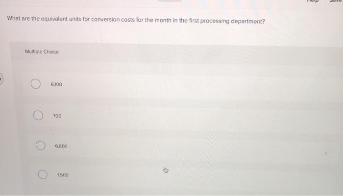 beginning work in process inventory Materials costs Conversion costs Percent complete with