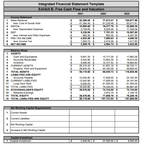  For the following problems, use Exhibit B. Exhibit B has the