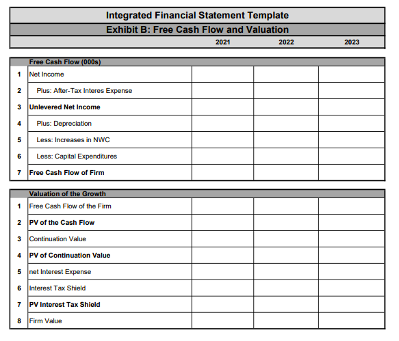 balance sheet and Income Statement projections for a specific company. The company