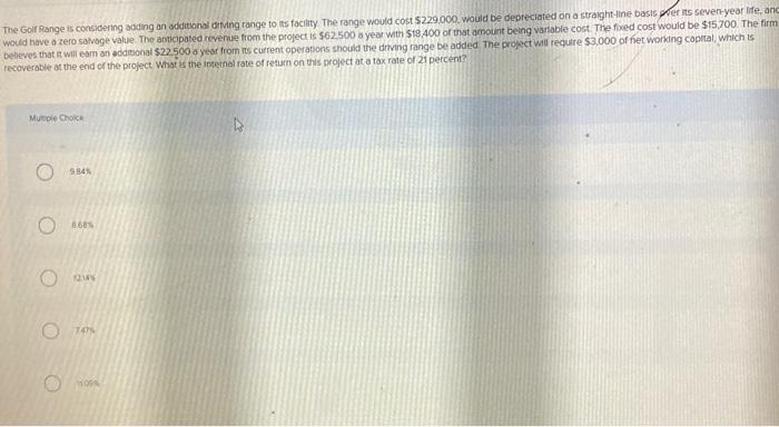 the golf range is considering adding an additional driving range to its