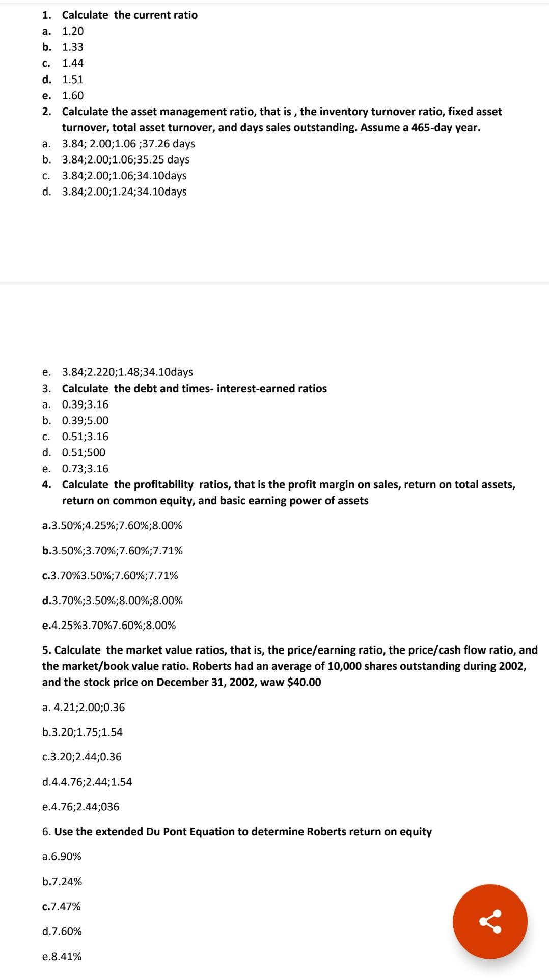 you very much The following financial statement apply to the next six
