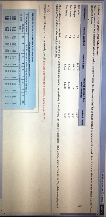  PRINTER VERSION BACK NEXT Problem 11-3A (Part Level Submission) Mann Hardware